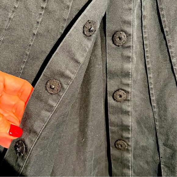 think tank button blazer jacket 🖤 ruffle neck 🖤 XL - Picture 3 of 8